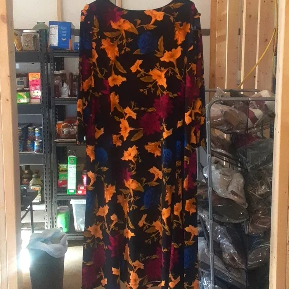 Floral Black Dress, Susan Graver - Picture 3 of 6